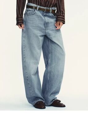 Zara baggy barrel jeans blue size US 8